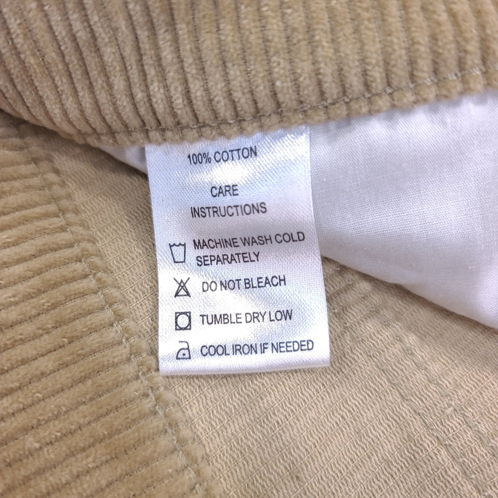 Motel Parallel Trouser Cord Women Size Medium Sand Beige Wide Leg Corduroy Pants - Picture 9 of 9